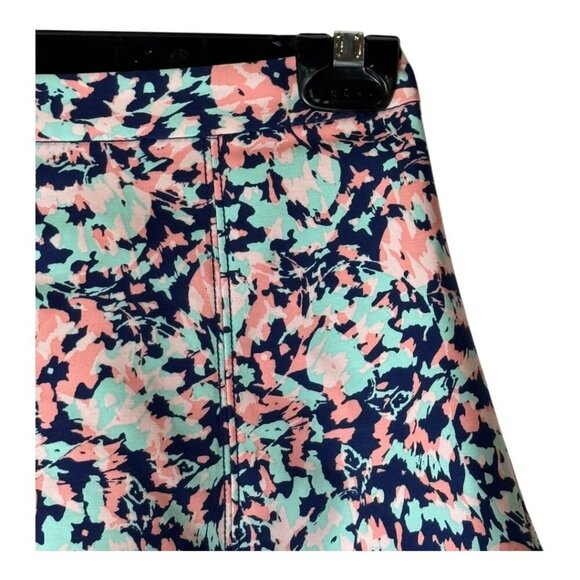 Club Monaco‎ Skirt Women 4 Pink Blue Floral A Line Skater Mini Boho Cottagecore - Picture 4 of 8